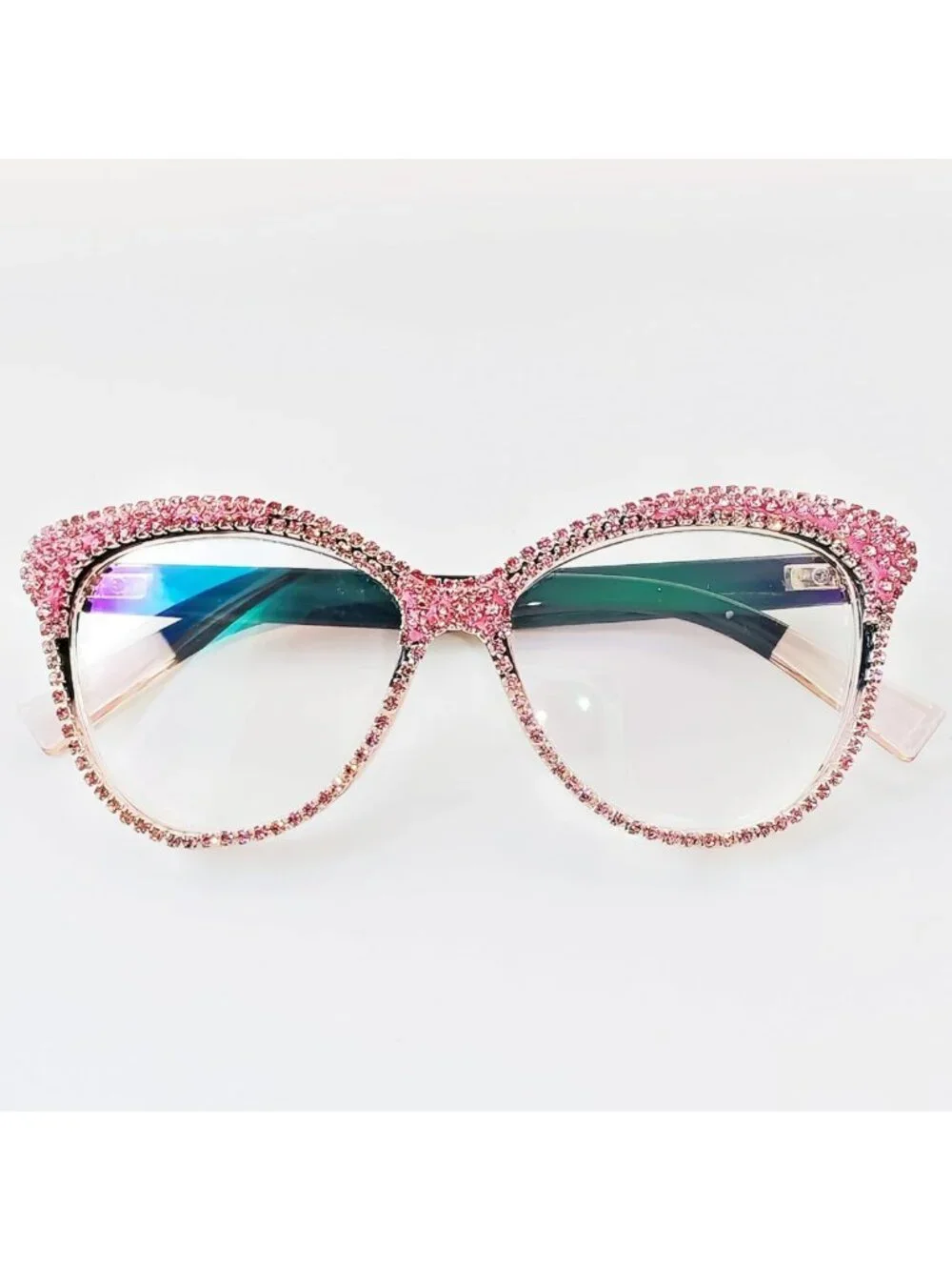 Chic Cat Eye Reading Glasses for Women, Bling Rhinestone Frame, Stylish Daily